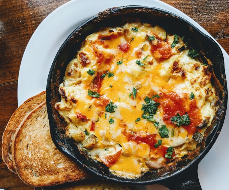 Cheesy hash brown skillet cakes